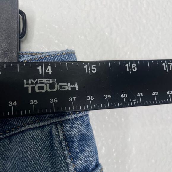 HDLTE Womens Jeans Size 29 Denim Blue Medium Wash High Rise Straight Leg - Picture 4 of 14